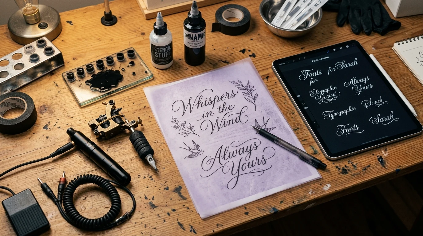 tattoo font generator complete design showcase and stencil preview